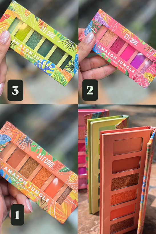 سایه چشم رنگی ۶ رنگه سایز متوسط برند s.f.r color