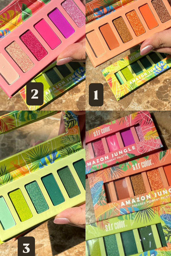 سایه چشم رنگی ۶ رنگه سایز متوسط برند s.f.r color