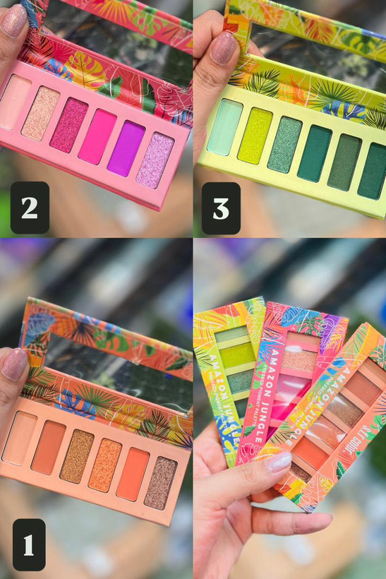 سایه چشم رنگی ۶ رنگه سایز متوسط برند s.f.r color